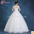 2017 fashionable lace appliues off-shoulder slim fit puffy ball gown cheap plus size wedding dress